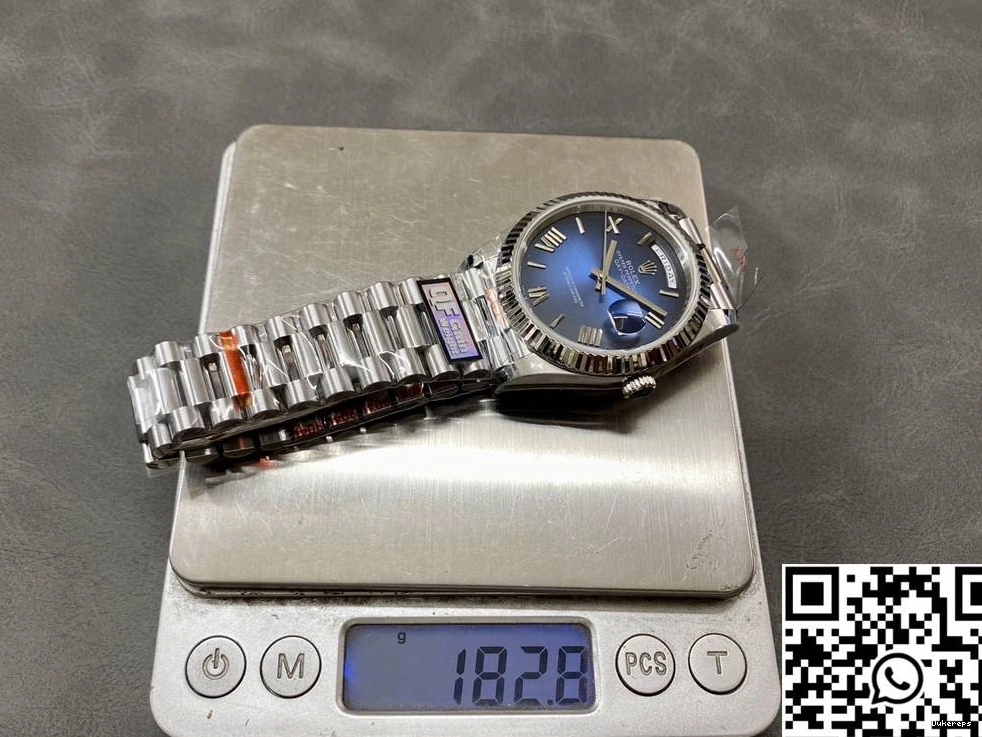 Rolex Steel Blue QF Day v5 Tungsten Date Deep Dial Factory 228239-0076 0227